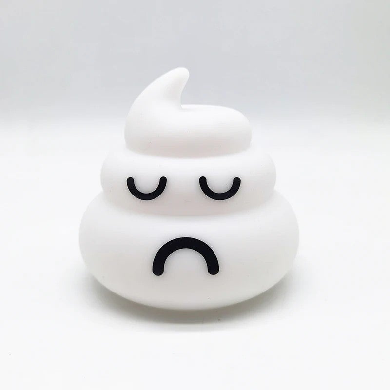 Bluejw Shit-Shaped LED Night Light - Rechargeable Silicone Mini Sleep Lamp - Touch Control Bedroom Light - Image 1